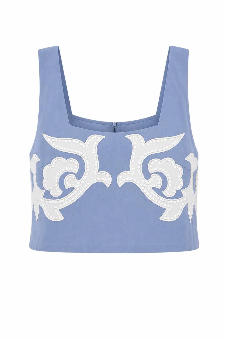 NEW ANNA CATE women's blake tank top in ice/fleur